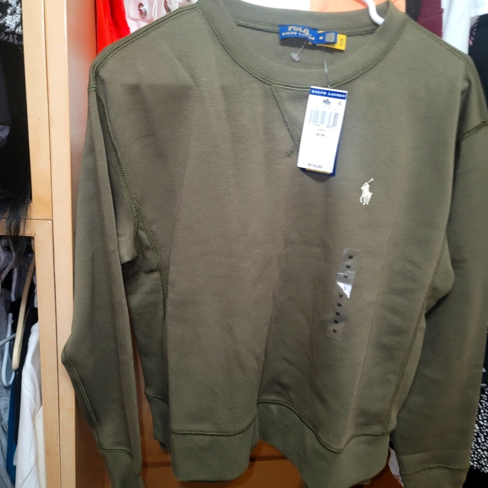 Olive green Polo crew neck
